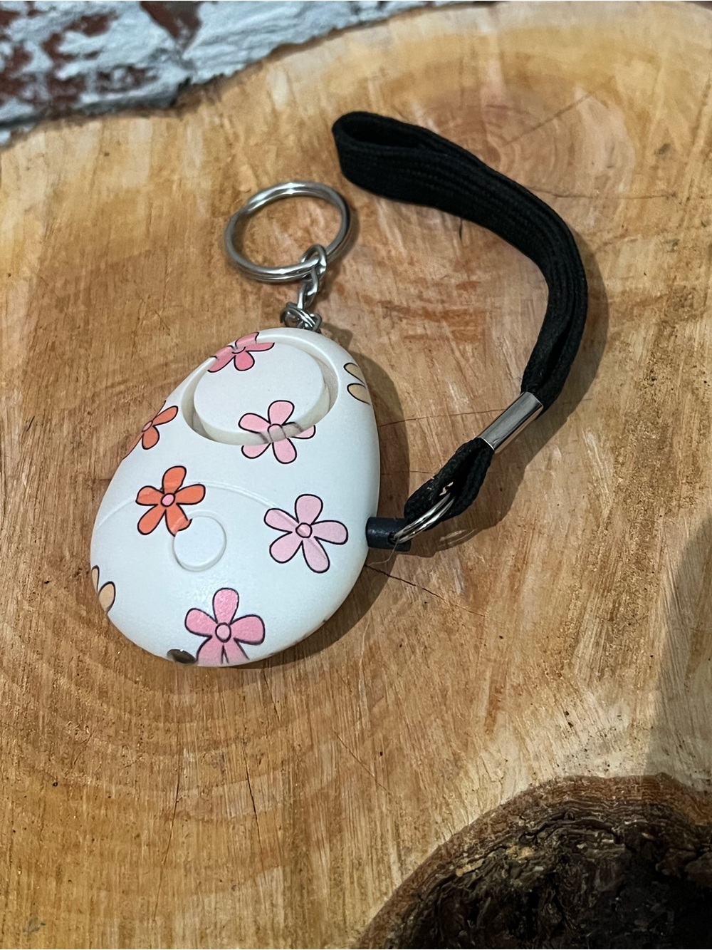 Southern Personal Safety Alarm Keychain Floral Flowers Self Defense Flashlight